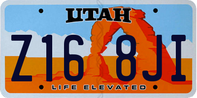 UT license plate Z168JI