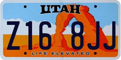 UT license plate Z168JJ