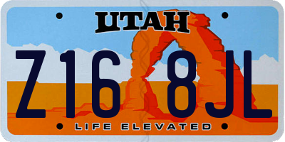 UT license plate Z168JL