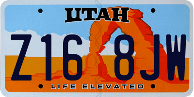 UT license plate Z168JW