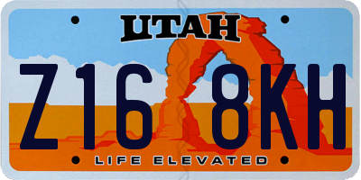 UT license plate Z168KH