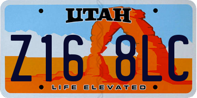 UT license plate Z168LC