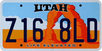 UT license plate Z168LD