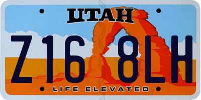 UT license plate Z168LH