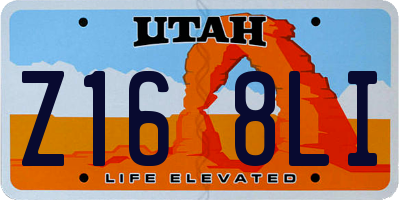 UT license plate Z168LI