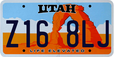 UT license plate Z168LJ
