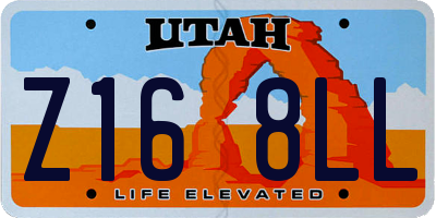 UT license plate Z168LL
