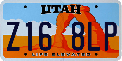 UT license plate Z168LP