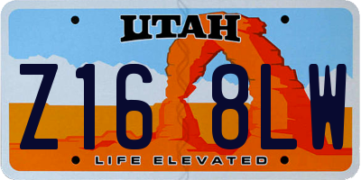 UT license plate Z168LW