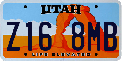 UT license plate Z168MB