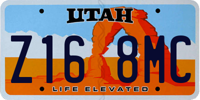 UT license plate Z168MC
