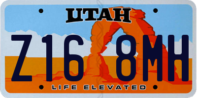 UT license plate Z168MH