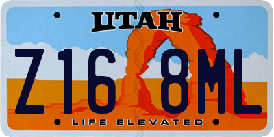UT license plate Z168ML
