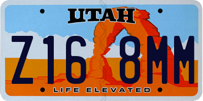 UT license plate Z168MM