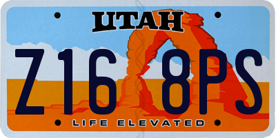 UT license plate Z168PS