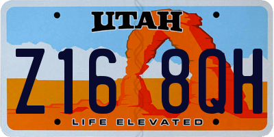 UT license plate Z168QH