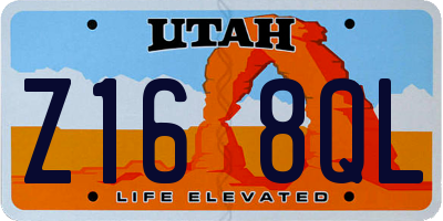 UT license plate Z168QL