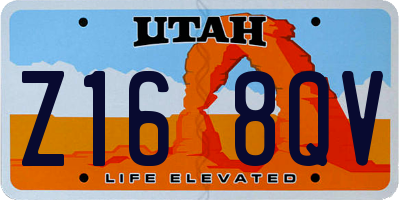 UT license plate Z168QV