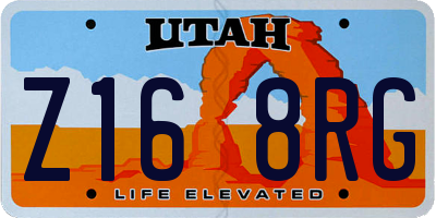 UT license plate Z168RG