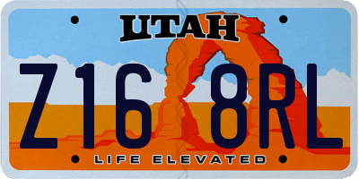 UT license plate Z168RL