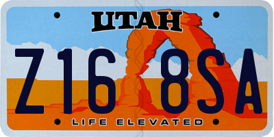 UT license plate Z168SA