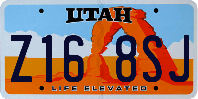 UT license plate Z168SJ