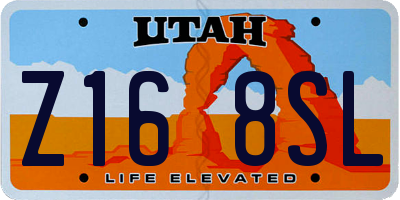UT license plate Z168SL