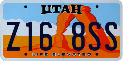 UT license plate Z168SS