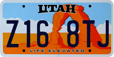 UT license plate Z168TJ