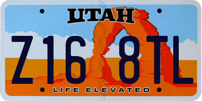 UT license plate Z168TL