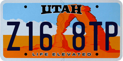 UT license plate Z168TP