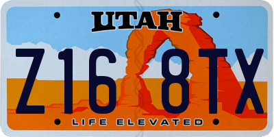 UT license plate Z168TX