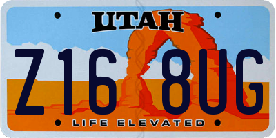 UT license plate Z168UG