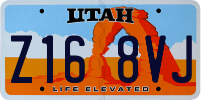 UT license plate Z168VJ