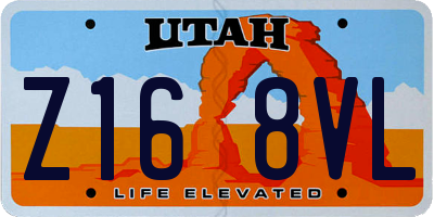 UT license plate Z168VL