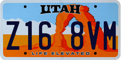 UT license plate Z168VM