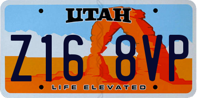 UT license plate Z168VP