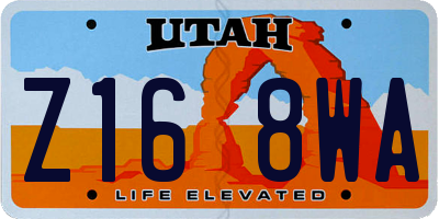 UT license plate Z168WA