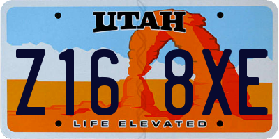 UT license plate Z168XE