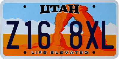 UT license plate Z168XL