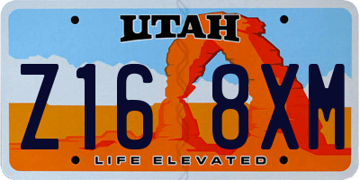 UT license plate Z168XM