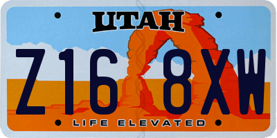 UT license plate Z168XW