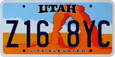 UT license plate Z168YC