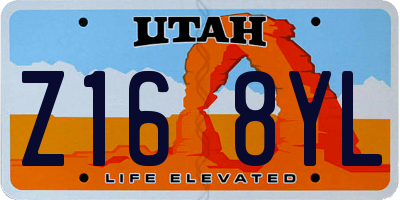 UT license plate Z168YL