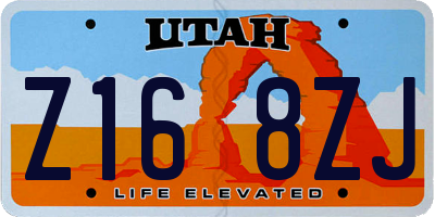 UT license plate Z168ZJ