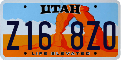 UT license plate Z168ZO