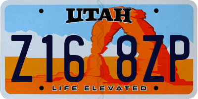 UT license plate Z168ZP