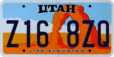UT license plate Z168ZQ