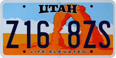 UT license plate Z168ZS