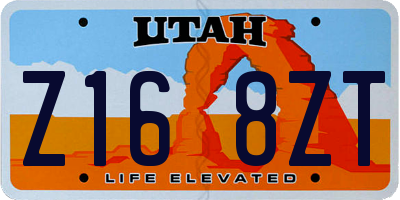 UT license plate Z168ZT